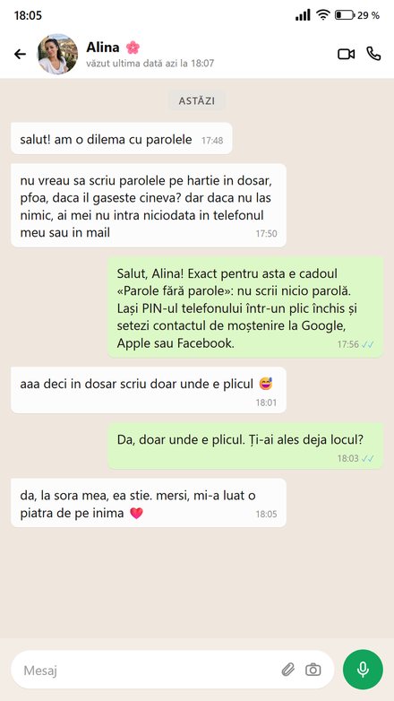 Cineva care se temea să-și scrie parolele