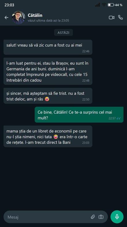 Un fiu din Germania care a completat dosarul cu părinții prin apel video